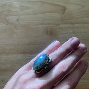 Labradorite stone ring